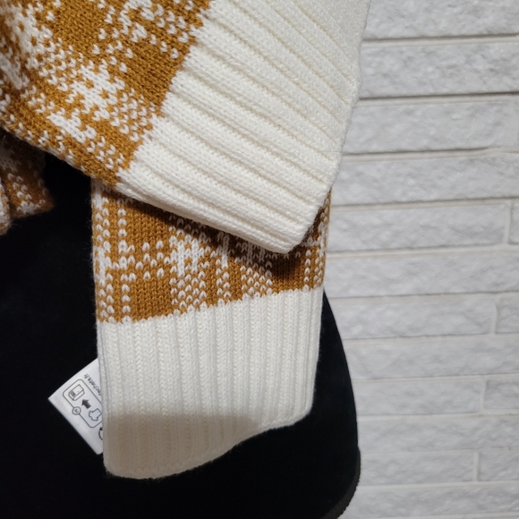 Timberland scarf wheat plaid check fall winter unisex 10" x 68 " EUC - Picture 11 of 12